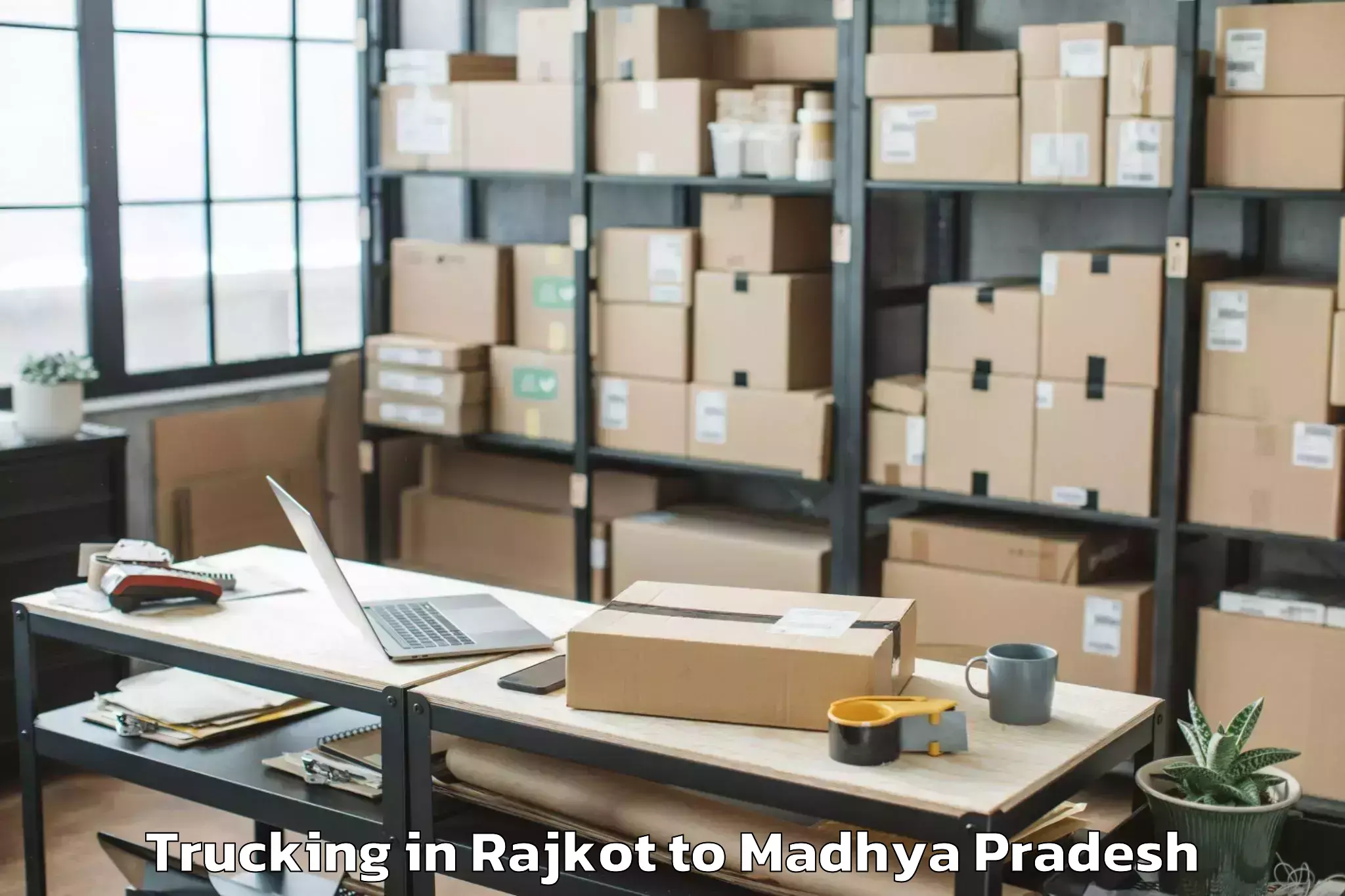 Book Rajkot to Gohad Trucking Online